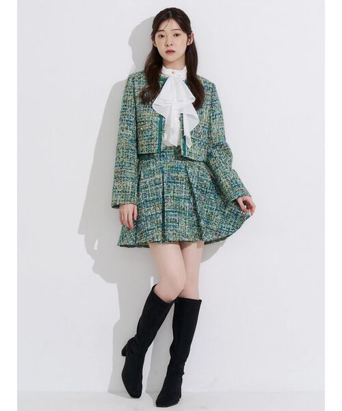 MERCURYDUO(マーキュリーデュオ)の「ホットフィックスラッフルタイブラウス(シャツ/ブラウス・レディース・オフホワイト/ラベンダー・FREE)」の22枚目の写真