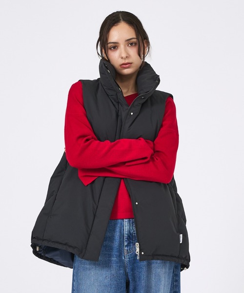 KWD(ケーダブルディー)の「【KWD/ケーダブルディー】スタンドカラーダウンベスト/STAND COLLAR DOWN VEST/ダウン/ベスト(ダウンベスト・レディース・ブラック/アイボリー・フリー)」の6枚目の写真