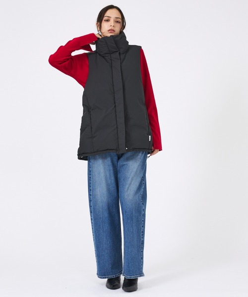 KWD(ケーダブルディー)の「【KWD/ケーダブルディー】スタンドカラーダウンベスト/STAND COLLAR DOWN VEST/ダウン/ベスト(ダウンベスト・レディース・ブラック/アイボリー・フリー)」の7枚目の写真