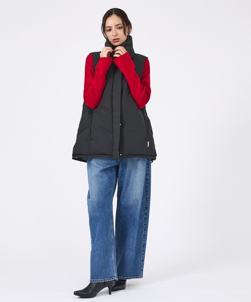 KWD(ケーダブルディー)の「【KWD/ケーダブルディー】スタンドカラーダウンベスト/STAND COLLAR DOWN VEST/ダウン/ベスト(ダウンベスト・レディース・ブラック/アイボリー・フリー)」の8枚目の写真