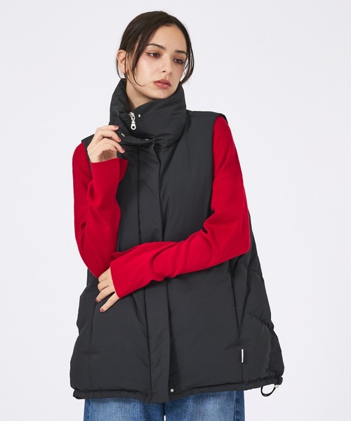 KWD(ケーダブルディー)の「【KWD/ケーダブルディー】スタンドカラーダウンベスト/STAND COLLAR DOWN VEST/ダウン/ベスト(ダウンベスト・レディース・ブラック/アイボリー・フリー)」の10枚目の写真
