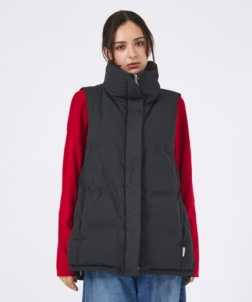KWD(ケーダブルディー)の「【KWD/ケーダブルディー】スタンドカラーダウンベスト/STAND COLLAR DOWN VEST/ダウン/ベスト(ダウンベスト・レディース・ブラック/アイボリー・フリー)」の11枚目の写真