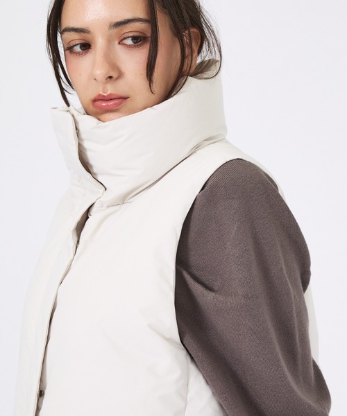 KWD(ケーダブルディー)の「【KWD/ケーダブルディー】スタンドカラーダウンベスト/STAND COLLAR DOWN VEST/ダウン/ベスト(ダウンベスト・レディース・ブラック/アイボリー・フリー)」の19枚目の写真
