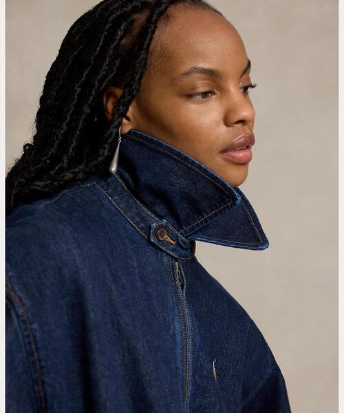 POLO RALPH LAUREN(ポロ ラルフ ローレン)の「デニム バブル ジップ ジャケット(デニムジャケット・レディース・ブルー・XXS/XS/L/M/S)」の4枚目の写真