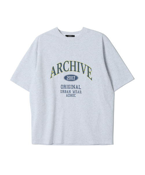 ADHOC(アドホック)の「男性アーカイブグラフィックTシャツ (LT-GREY) (HCRSTA3)(Tシャツ/カットソー・メンズ・その他・90/100/95/105)」の1枚目の写真