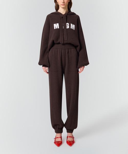 MSGM(エムエスジーエム)の「エンブロイダリー ニットジョガーパンツ(その他パンツ・レディース・ブラウン/ベージュ・S)」の6枚目の写真