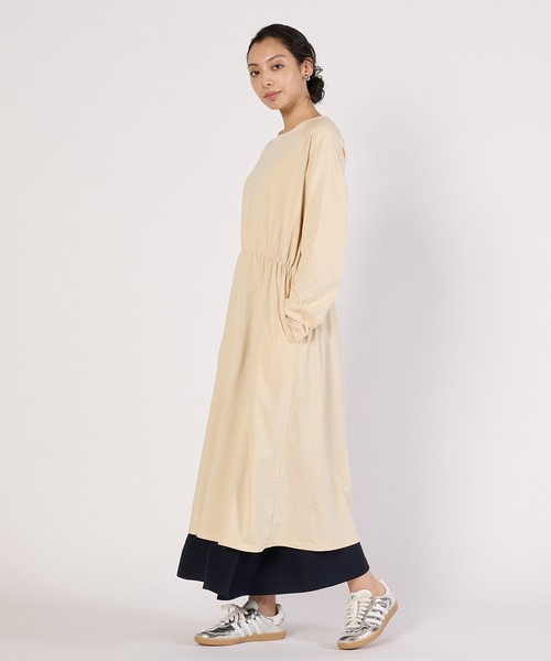 Eddie Bauer(エディーバウアー)の「リラックス ジャージーワンピース(ワンピース・レディース・ダークブラウン/スカイブルー/アイボリー・L/S/XL/M)」の2枚目の写真