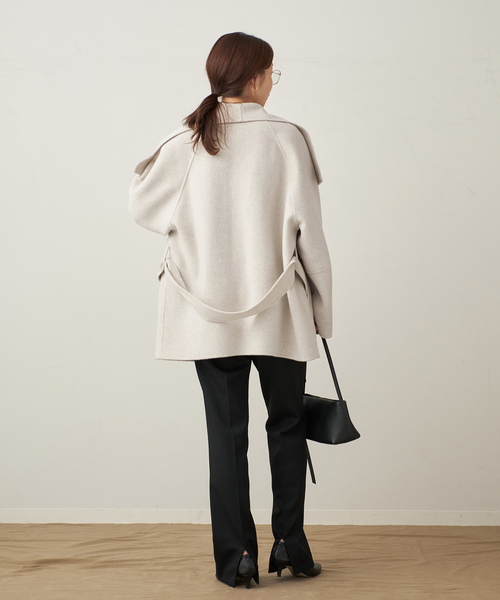 plage（プラージュ）の「《WEB限定追加》HAMILTON DRAPE HALF コート（その他アウター・レディース・アイボリー・36/38）」の12枚目の写真