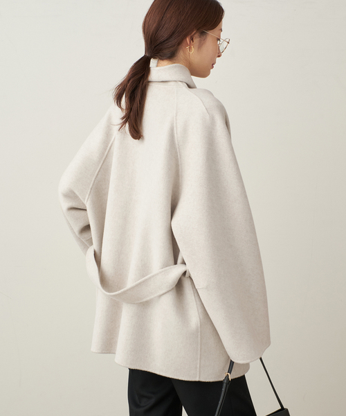 plage（プラージュ）の「《WEB限定追加》HAMILTON DRAPE HALF コート（その他アウター・レディース・アイボリー・36/38）」の15枚目の写真