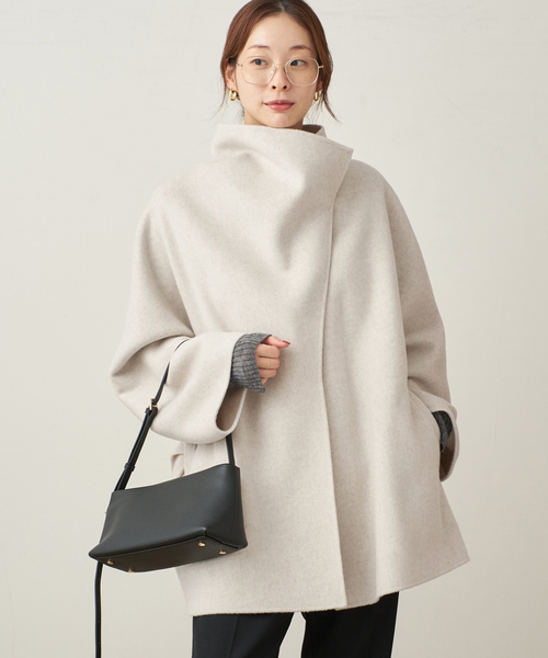plage（プラージュ）の「《WEB限定追加》HAMILTON DRAPE HALF コート（その他アウター・レディース・アイボリー・36/38）」の16枚目の写真