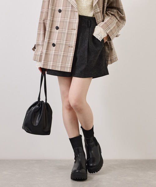 VIS(ビス)の「ジャージメルトンショートパンツ(その他パンツ・レディース・ブラウン系その他2/ベージュ/チャコールグレー・S/M)」の5枚目の写真
