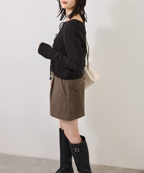 VIS(ビス)の「ジャージメルトンショートパンツ(その他パンツ・レディース・ブラウン系その他2/ベージュ/チャコールグレー・S/M)」の13枚目の写真