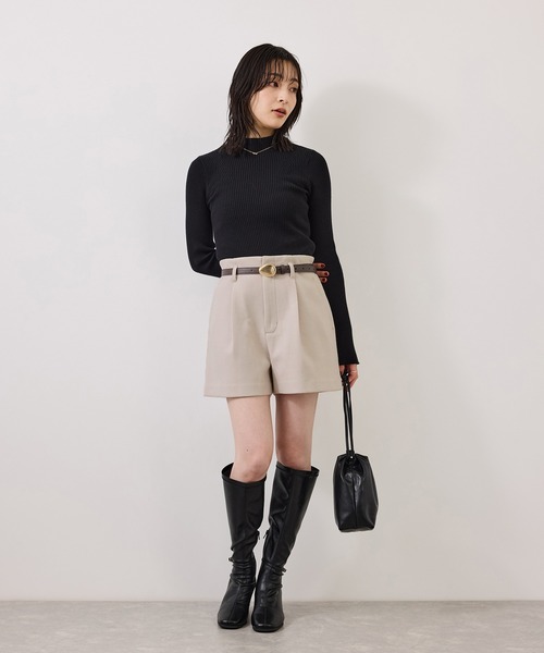 VIS(ビス)の「ジャージメルトンショートパンツ(その他パンツ・レディース・ブラウン系その他2/ベージュ/チャコールグレー・S/M)」の21枚目の写真