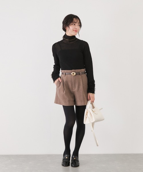 VIS(ビス)の「ジャージメルトンショートパンツ(その他パンツ・レディース・ブラウン系その他2/ベージュ/チャコールグレー・S/M)」の16枚目の写真
