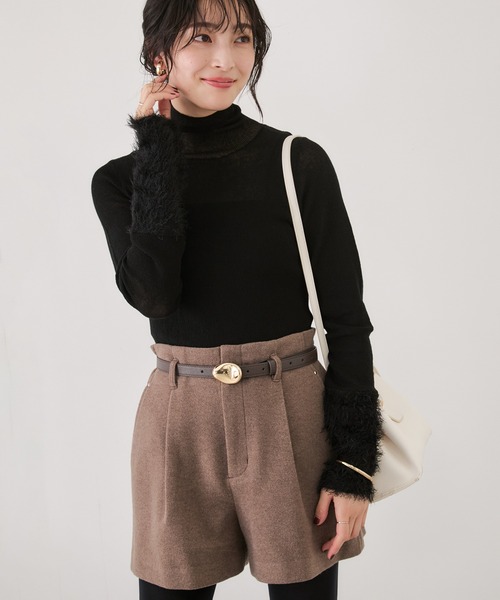 VIS(ビス)の「ジャージメルトンショートパンツ(その他パンツ・レディース・ブラウン系その他2/ベージュ/チャコールグレー・S/M)」の15枚目の写真