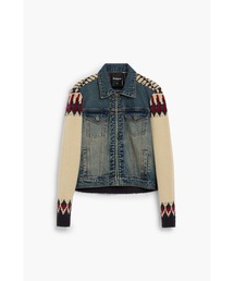 Desigual | Knit denim color block jacket / ニットデニムカラーブロックジャケット(デニムジャケット)