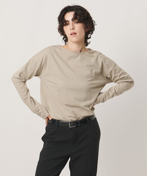 MARW UNITED ARROWS(マルゥ ユナイテッドアローズ)の「<MARW UNITED ARROWS>ボートネック ロングスリーブ カットソー(Tシャツ/カットソー・レディース・ライトグレー/ブラック/ネイビー・FREE)」の2枚目の写真