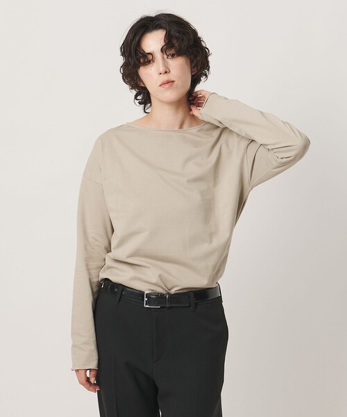 MARW UNITED ARROWS(マルゥ ユナイテッドアローズ)の「<MARW UNITED ARROWS>ボートネック ロングスリーブ カットソー(Tシャツ/カットソー・レディース・ライトグレー/ブラック/ネイビー・FREE)」の4枚目の写真
