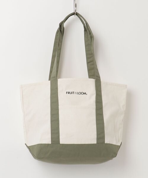 FRUIT OF THE LOOM（フルーツオブザルーム）の「【FRUIT OF THE LOOM/フルーツオブザルーム】CANVAS TOTE BAG M キャンバストート（トートバッグ・メンズ・ネイビー/ライトブラウン/グリーン/オフホワイト/ベージュ/ブルー/レッド系その他・FREE）」の4枚目の写真