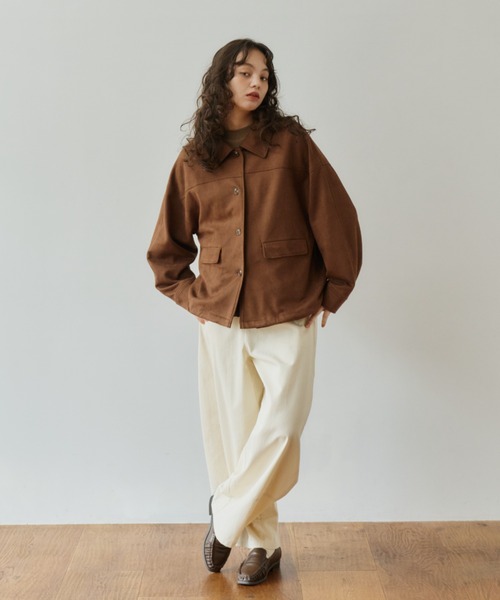 OLUN(オルン)の「twill curve pants/ツイルカーブパンツ(その他パンツ・レディース・アイボリー/ダークベージュ/ブラウン・SMALL/X-SMALL/FREE)」の12枚目の写真