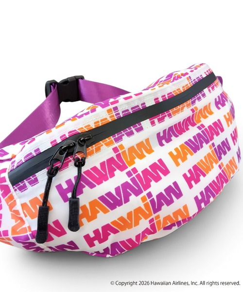 LOCALMOTION HAWAII(ローカルモーション ハワイ)の「ハワイアン航空ウエストバッグ(ボディバッグ/ウエストポーチ・レディース・ホワイト/マルチ・ONE SIZE)」の5枚目の写真
