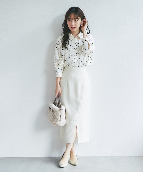 La boutique BonBon(ラブティックボンボン)の「プリントヴィンテージサテンシャツ(シャツ/ブラウス・レディース・ブラウン/オフホワイト・FREE)」の8枚目の写真