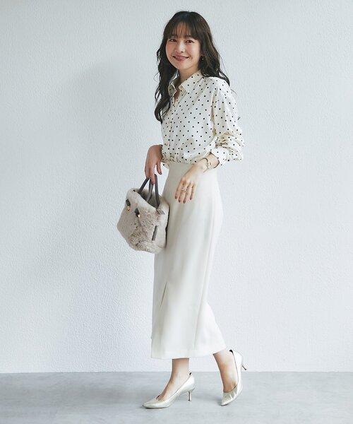 La boutique BonBon(ラブティックボンボン)の「プリントヴィンテージサテンシャツ(シャツ/ブラウス・レディース・ブラウン/オフホワイト・FREE)」の9枚目の写真