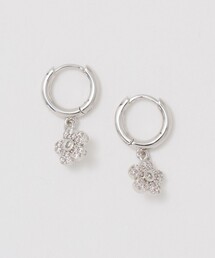 ミニフラワー&フープ ピアス
