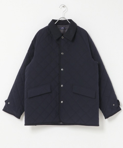ITEMS URBANRESEARCH(アイテムズ アーバンリサーチ)の「襟コーデュロイ中綿 キルティングジャケット(ダウンジャケット/コート・メンズ・ネイビー/ベージュ/ブラック/ブルー系その他/ベージュ系その他/ブラック系その他・MEDIUM/LARGE)」の6枚目の写真