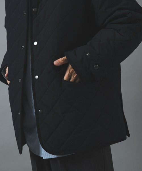 ITEMS URBANRESEARCH(アイテムズ アーバンリサーチ)の「襟コーデュロイ中綿 キルティングジャケット(ダウンジャケット/コート・メンズ・ネイビー/ベージュ/ブラック/ブルー系その他/ベージュ系その他/ブラック系その他・MEDIUM/LARGE)」の8枚目の写真