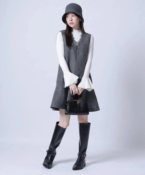 Rirandture（リランドチュール）の「レーストリムツィードジャンスカ（ワンピース・レディース・ブラウン/グレー・1/2）」の16枚目の写真