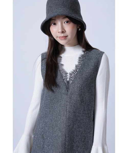 Rirandture（リランドチュール）の「レーストリムツィードジャンスカ（ワンピース・レディース・ブラウン/グレー・1/2）」の11枚目の写真