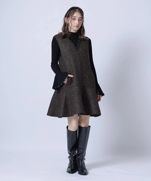 Rirandture（リランドチュール）の「レーストリムツィードジャンスカ（ワンピース・レディース・ブラウン/グレー・1/2）」の15枚目の写真