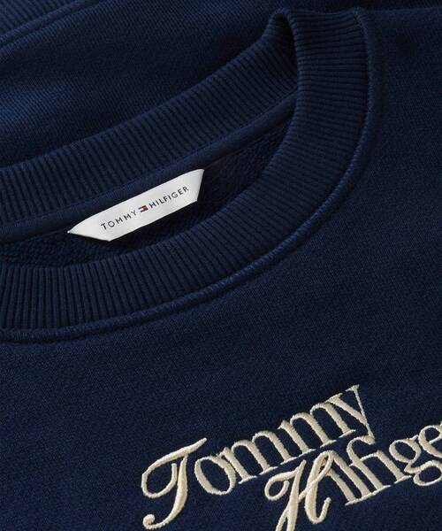 TOMMY HILFIGER（トミーヒルフィガー）の「クルーネックスウェットプルオーバー（スウェット・レディース・ネイビー/ホワイト・SMALL/MEDIUM/X-SMALL）」の6枚目の写真