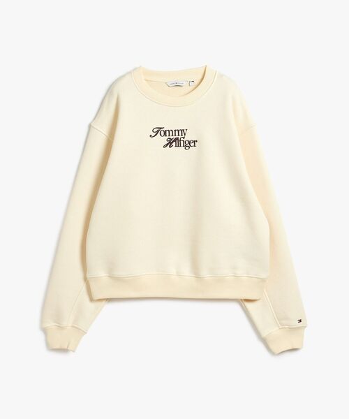 TOMMY HILFIGER（トミーヒルフィガー）の「クルーネックスウェットプルオーバー（スウェット・レディース・ネイビー/ホワイト・SMALL/MEDIUM/X-SMALL）」の13枚目の写真
