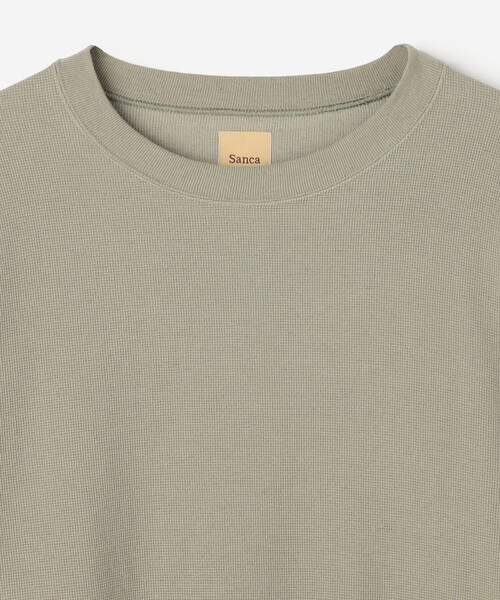 Sanca(サンカ)の「Sanca | コットンヘンプ サーフニットプルオーバー MEN(Tシャツ/カットソー・メンズ・グレー/グリーン系その他・3/2)」の5枚目の写真