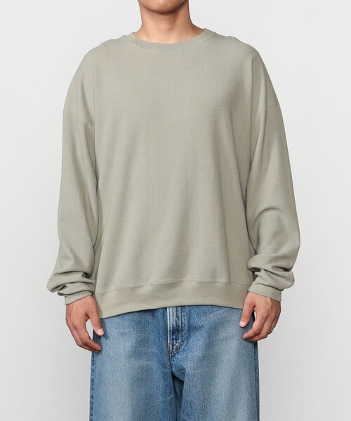 Sanca(サンカ)の「Sanca | コットンヘンプ サーフニットプルオーバー MEN(Tシャツ/カットソー・メンズ・グレー/グリーン系その他・3/2)」の8枚目の写真