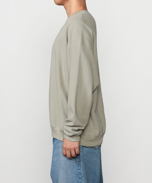 Sanca(サンカ)の「Sanca | コットンヘンプ サーフニットプルオーバー MEN(Tシャツ/カットソー・メンズ・グレー/グリーン系その他・3/2)」の9枚目の写真