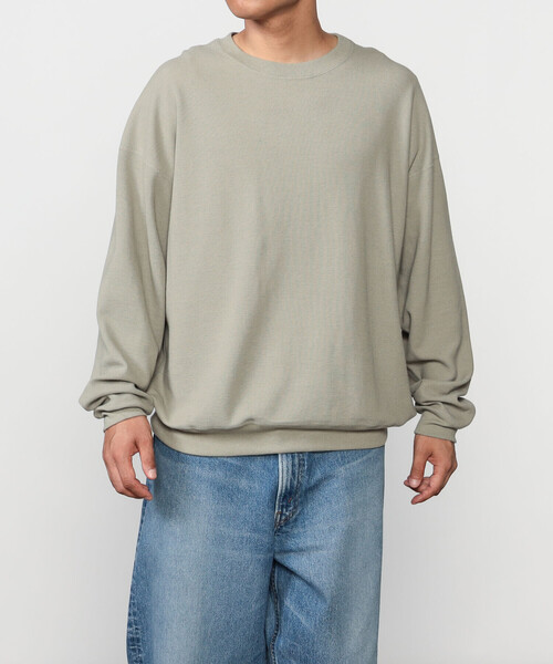 Sanca(サンカ)の「Sanca | コットンヘンプ サーフニットプルオーバー MEN(Tシャツ/カットソー・メンズ・グレー/グリーン系その他・3/2)」の11枚目の写真