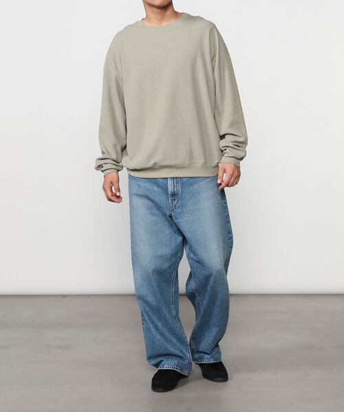 Sanca(サンカ)の「Sanca | コットンヘンプ サーフニットプルオーバー MEN(Tシャツ/カットソー・メンズ・グレー/グリーン系その他・3/2)」の12枚目の写真