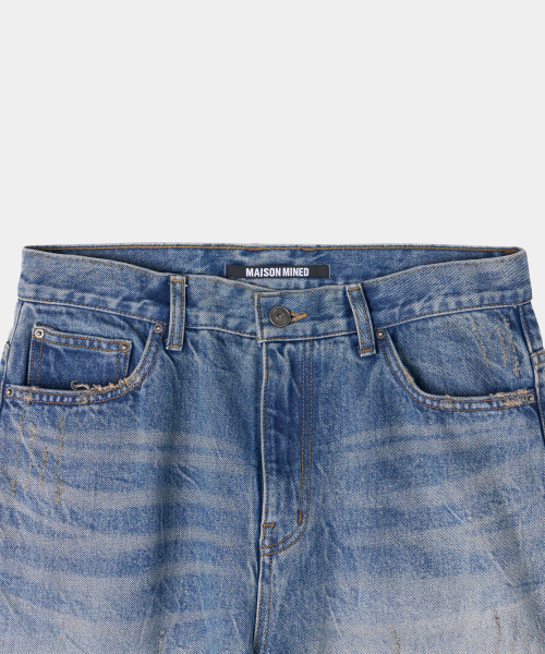 MAISON MINED(メゾンミネド)の「ヴィンテージダメージデニムパンツ ブルー(デニムパンツ・メンズ・その他・MEDIUM/LARGE)」の9枚目の写真