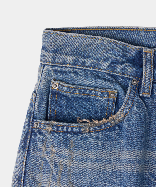 MAISON MINED(メゾンミネド)の「ヴィンテージダメージデニムパンツ ブルー(デニムパンツ・メンズ・その他・MEDIUM/LARGE)」の10枚目の写真