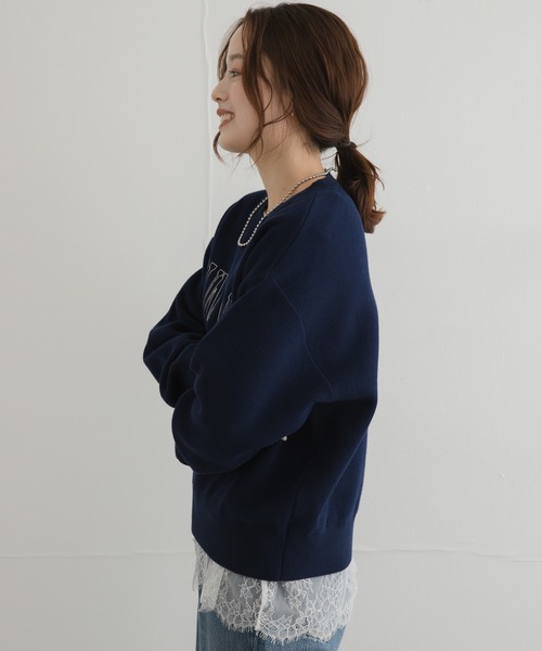 URBAN RESEARCH Sonny Label（アーバンリサーチサニーレーベル）の「スウェットライクロゴニット（ニット/セーター・レディース・ネイビー/チャコールグレー/グレー系その他・FREE）」の12枚目の写真