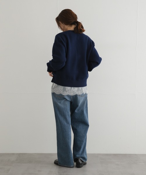 URBAN RESEARCH Sonny Label（アーバンリサーチサニーレーベル）の「スウェットライクロゴニット（ニット/セーター・レディース・ネイビー/チャコールグレー/グレー系その他・FREE）」の14枚目の写真