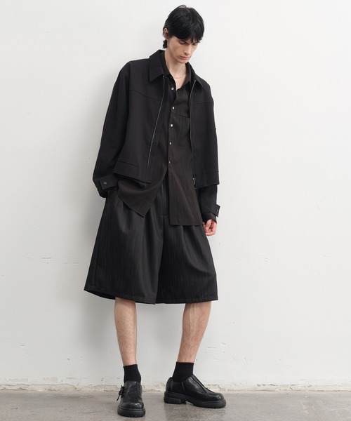tageechita（タジチタ）の「【IFANDONLYIF】パネル切替 クロップドジャケット（ブルゾン・レディース・ブラック・L/M/S）」の4枚目の写真