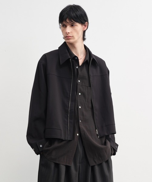 tageechita（タジチタ）の「【IFANDONLYIF】パネル切替 クロップドジャケット（ブルゾン・レディース・ブラック・L/M/S）」の9枚目の写真