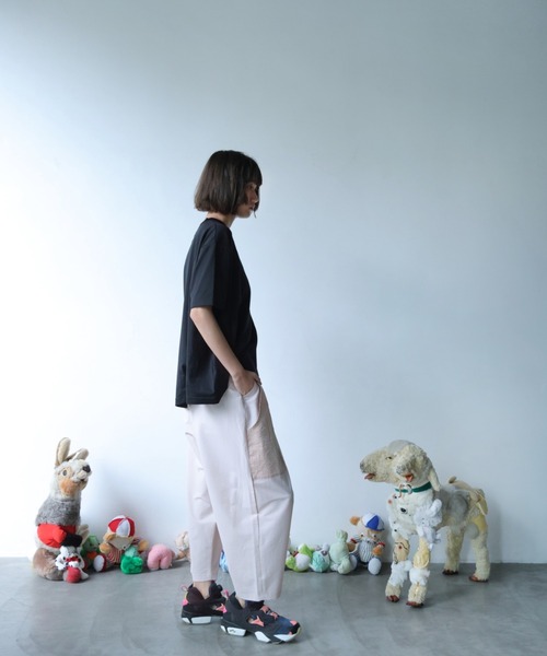 BEDSIDEDRAMA(ベットサイドドラマ)の「bedsidedrama/ベッドサイドドラマ/NOSTALGIC POCKET PANTS(その他パンツ・レディース・ブラック/ピンク・2/1)」の21枚目の写真