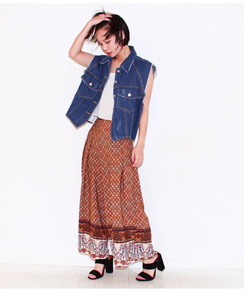 Settimissimo（セッティミッシモ）の「袖カットオフデニムベスト