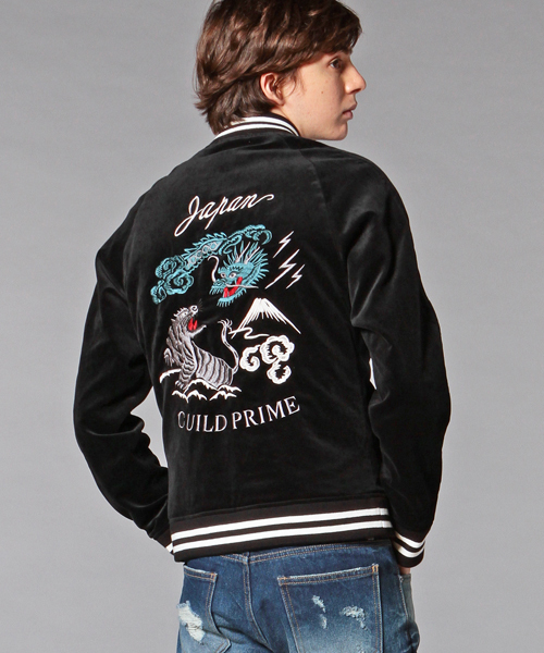 GUILD PRIME（ギルドプライム）の「【GUILD PRIME】MENS スーベニアブラックジャケット（ブルゾン・メンズ・ブラック・3/1/2）」の2枚目の写真