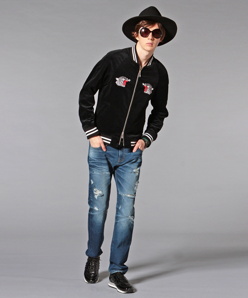 GUILD PRIME（ギルドプライム）の「【GUILD PRIME】MENS スーベニアブラックジャケット（ブルゾン・メンズ・ブラック・3/1/2）」の3枚目の写真